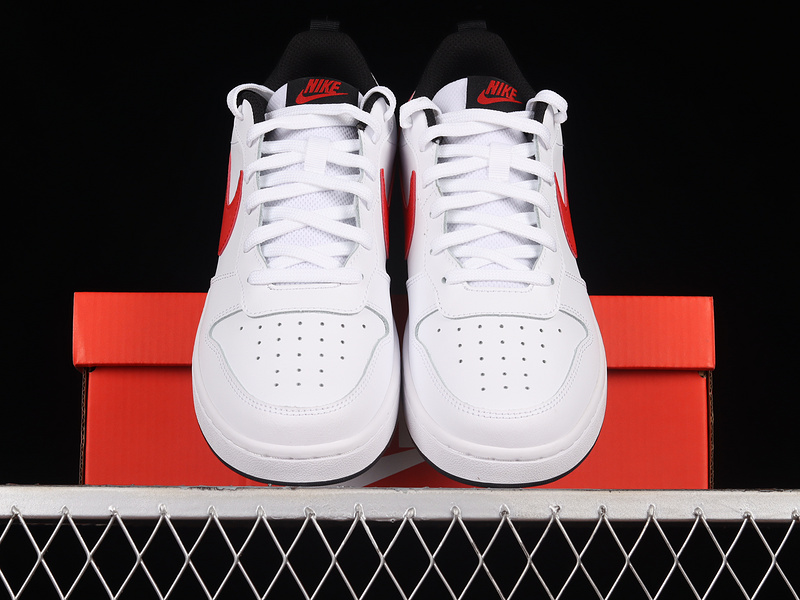 Court Borough Low 2 Gs White/University Red/Black 11