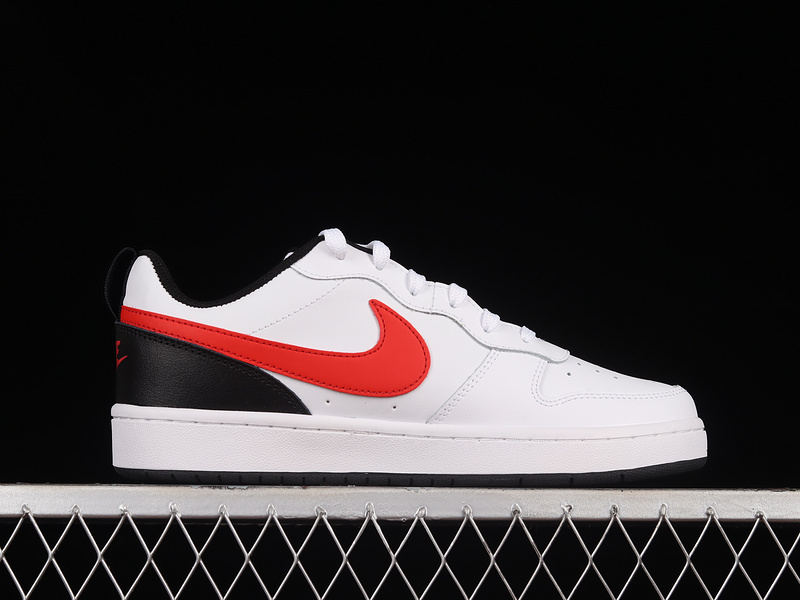 Court Borough Low 2 Gs White/University Red/Black 13