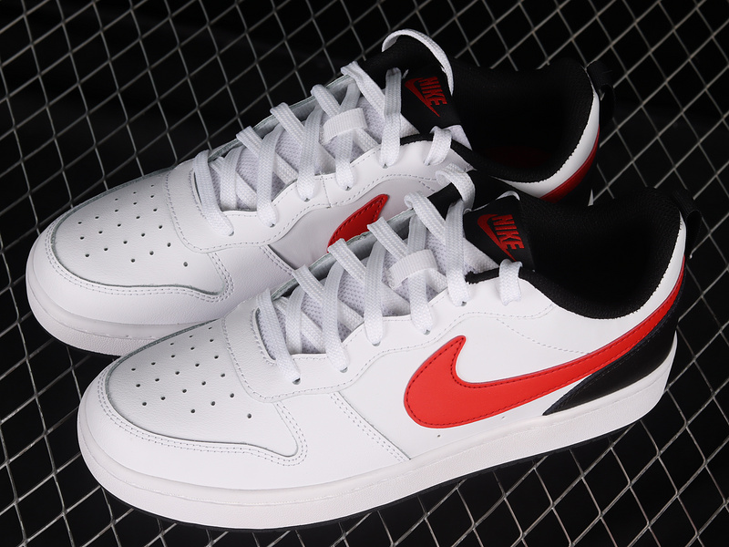 Court Borough Low 2 Gs White/University Red/Black 17