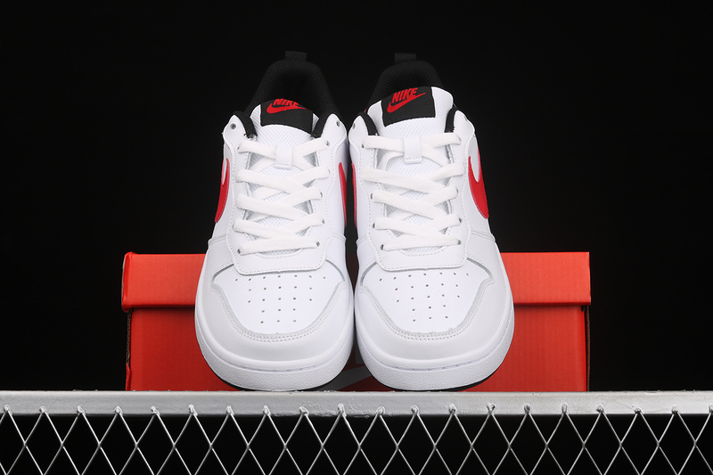 Court Borough Low 2 Gs White/Black/Red 31