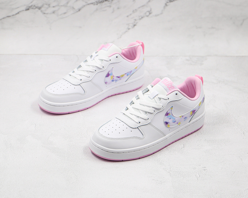 Court Borough Low 2 Se White/White/Pink 15