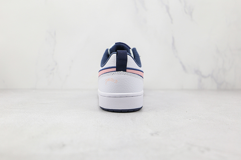 Court Borough Low 2 Sel Gs White/Pink Glaze/Midnight Navy 17