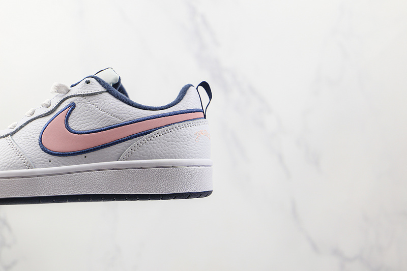 Court Borough Low 2 Sel Gs White/Pink Glaze/Midnight Navy 19