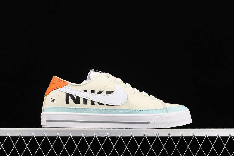 Court Legacy Canvas White/Light Blue/Orange 5