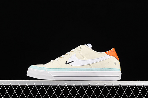 Court Legacy Canvas White/Light Blue/Orange 9