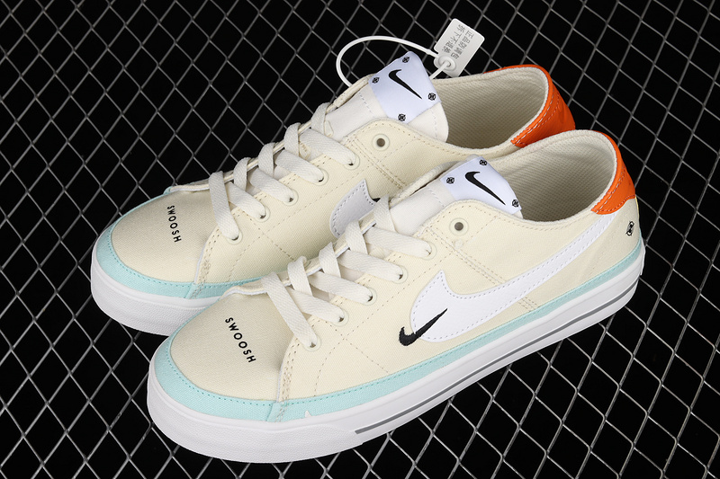 Court Legacy Canvas White/Light Blue/Orange 27