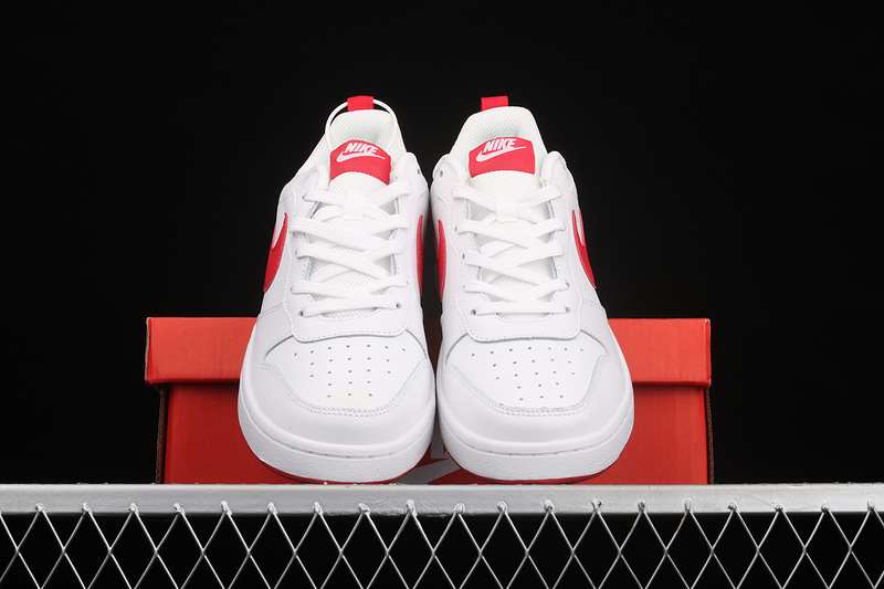 Court Borough Low 2 Gs White/White/University Red 5