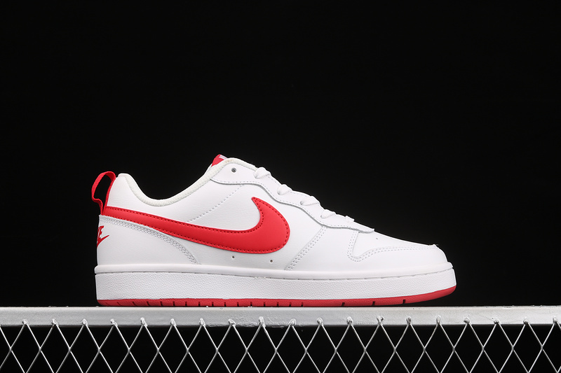 Court Borough Low 2 Gs White/White/University Red 15