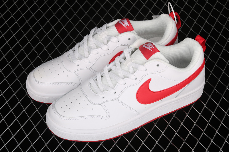 Court Borough Low 2 Gs White/White/University Red 17