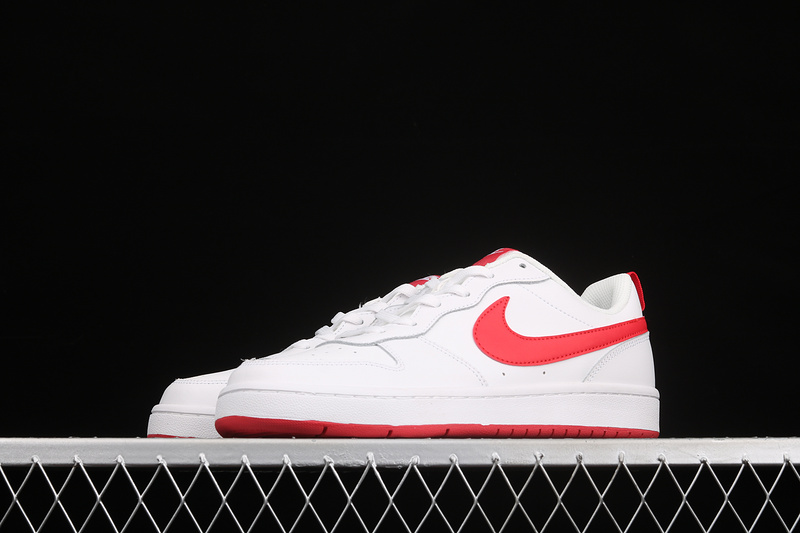 Court Borough Low 2 Gs White/White/University Red 31