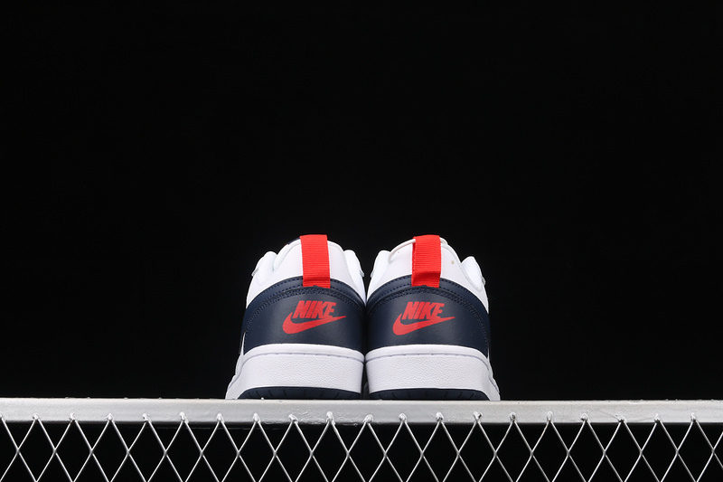 Court Borough Low 2 White/Navy Blue/Red 9