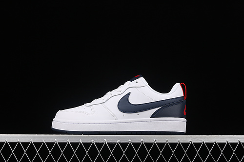 Court Borough Low 2 White/Navy Blue/Red 17