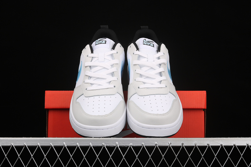 Court Borough Low 2 Gs White/Light Grey/Light Blue 13