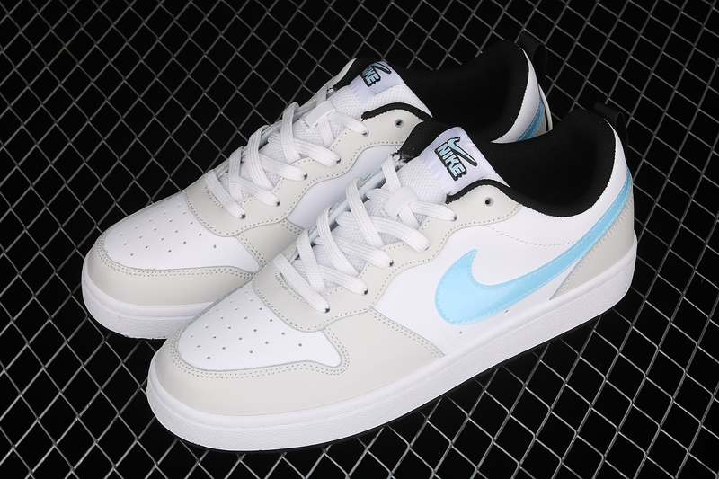 Court Borough Low 2 Gs White/Light Grey/Light Blue 21