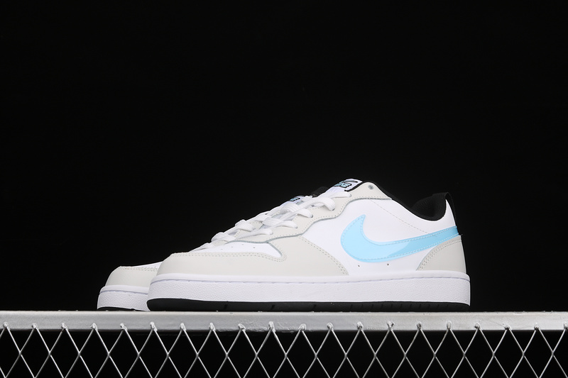 Court Borough Low 2 Gs White/Light Grey/Light Blue 33