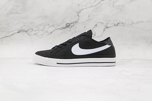 Court Legacy Canvas Shoes Black/Black/White 5