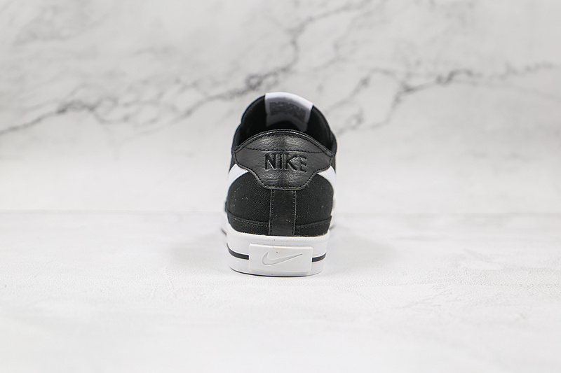 Court Legacy Canvas Shoes Black/Black/White 9