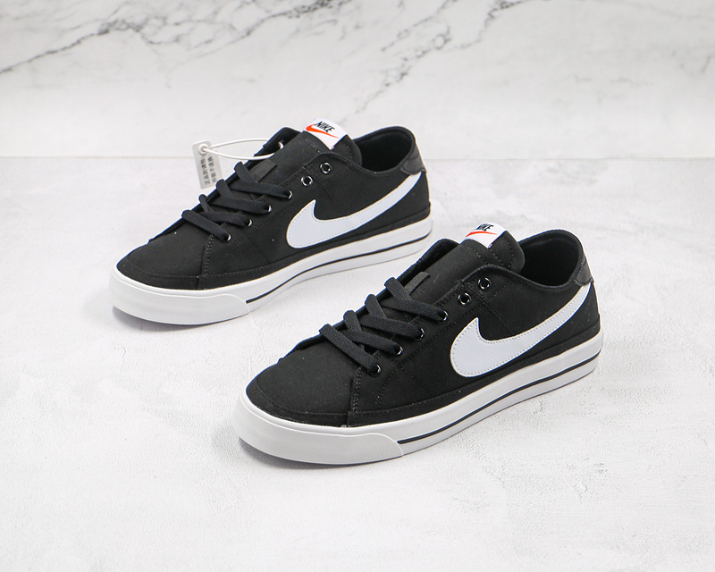 Court Legacy Canvas Shoes Black/Black/White 17