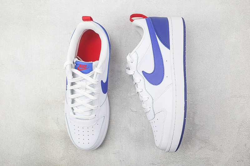 Court Borough Low 2 Gs White/Blue/Red 7