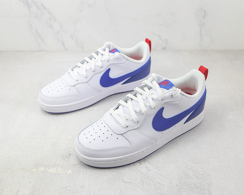 Court Borough Low 2 Gs White/Blue/Red 17