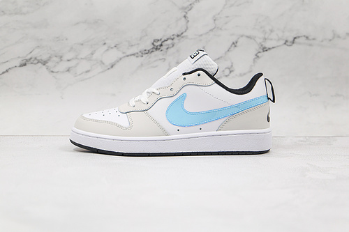 Court Borough Low 2 Se Gs White/Light Blue/Black 13