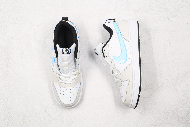 Court Borough Low 2 Se Gs White/Light Blue/Black 15