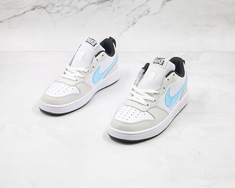 Court Borough Low 2 Se Gs White/Light Blue/Black 17