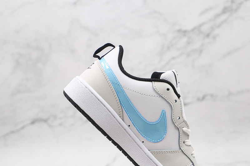 Court Borough Low 2 Se Gs White/Light Blue/Black 19