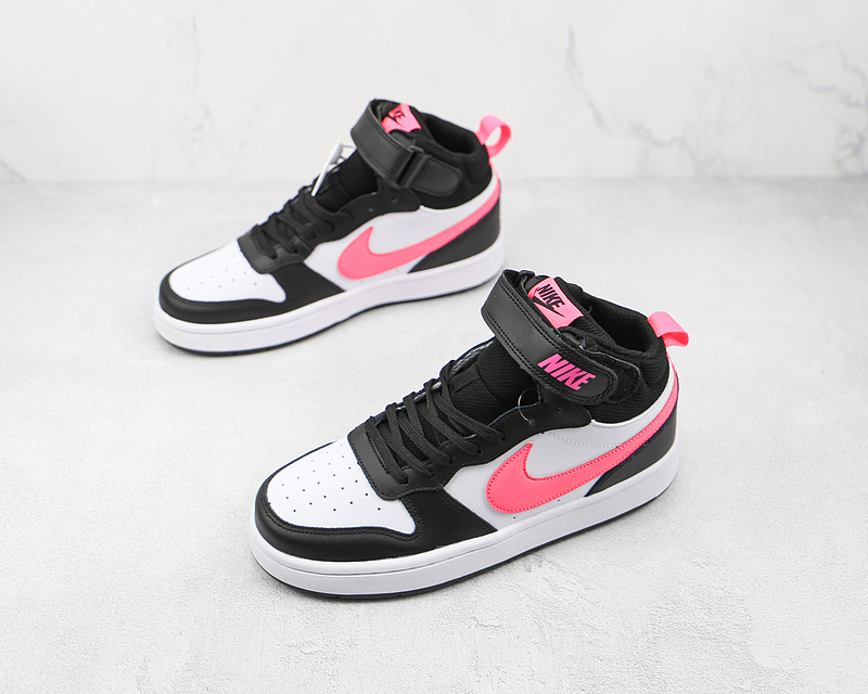 Court Borough Mid 2 Gs White/Black/Pink 9