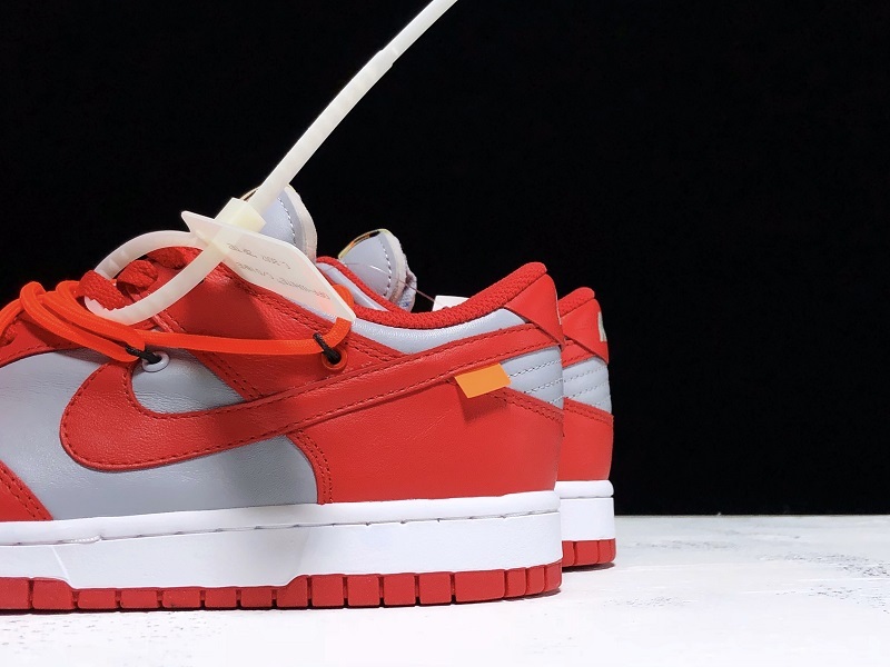 Plus Off-White X Dunk Low University Red/Wolf Grey 7