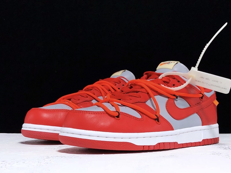 Plus Off-White X Dunk Low University Red/Wolf Grey 11