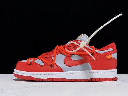 Plus Off-White X Dunk Low University Red/Wolf Grey 21