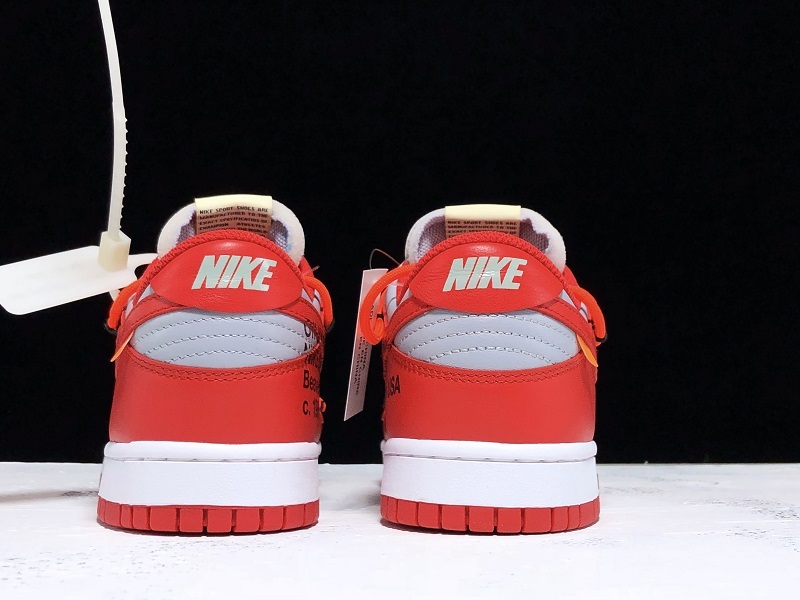 Plus Off-White X Dunk Low University Red/Wolf Grey 27