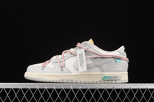 Ow X Sb Dunk Low Lot 09 Of 50 Sail/Neutral Grey/Pink 27