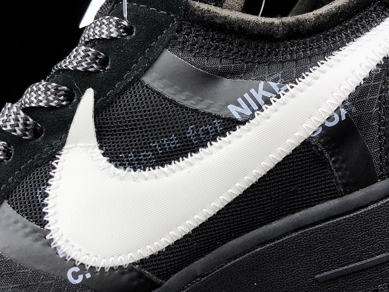 H12 Air Force 1 Low X Ow Black/White-Cone-Black 9