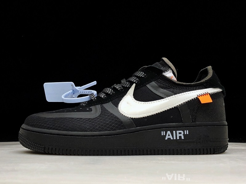 H12 Air Force 1 Low X Ow Black/White-Cone-Black 25