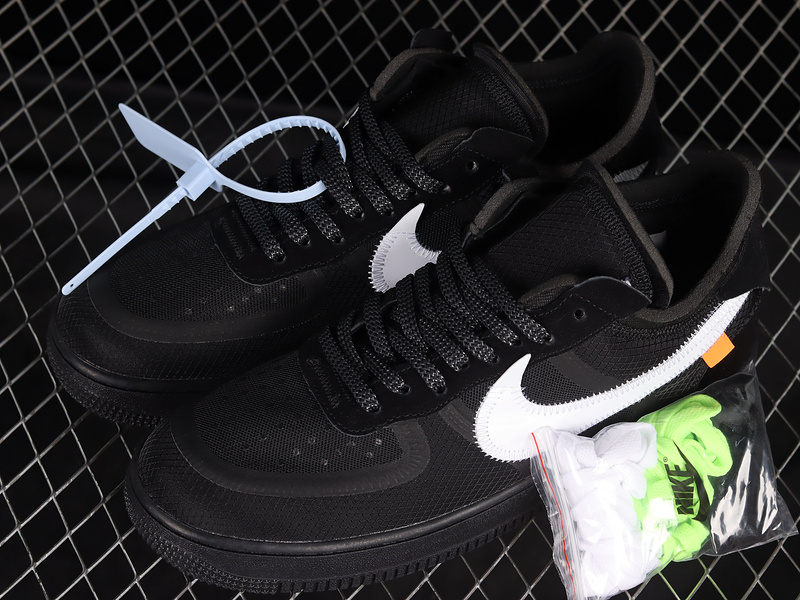 Off-White X Air Force 1 Low Black/White-Cone-Black 19