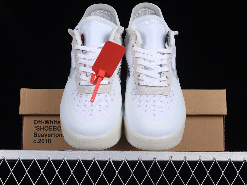 Off-White X Air Force 1 Low The Ten White/White-Sail 15