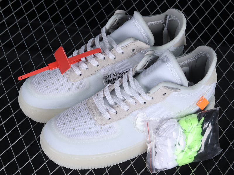 Off-White X Air Force 1 Low The Ten White/White-Sail 19