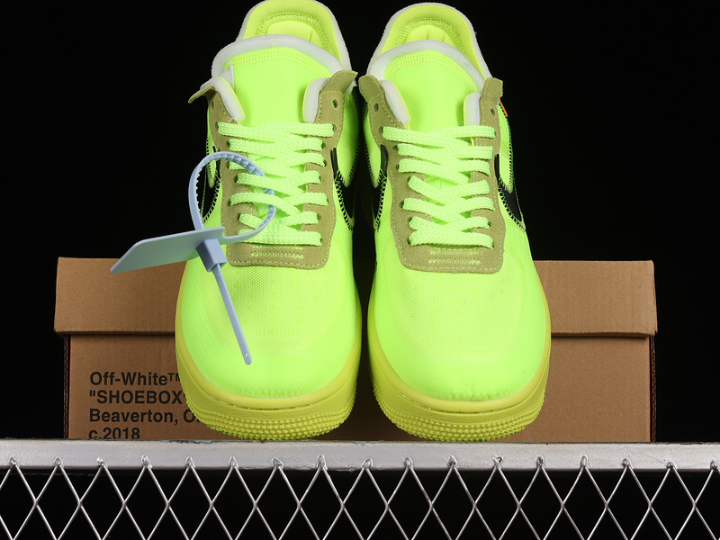 Off-White X Air Force 1 Low Volt/Cone-Black-Hyper Jade 9