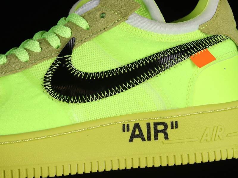 Off-White X Air Force 1 Low Volt/Cone-Black-Hyper Jade 29