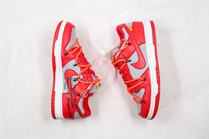 Ow X Sb Dunk Low University Red/Wolf Grey 3