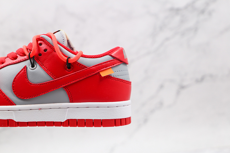 Ow X Sb Dunk Low University Red/Wolf Grey 15