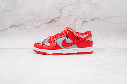 Ow X Sb Dunk Low University Red/Wolf Grey 17