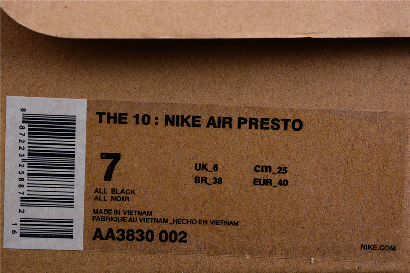 Ow X Air Presto Black/White/Cone 9