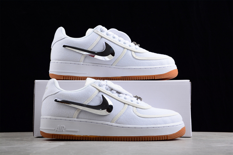 Travis Scott X Air Force 1 Low 07 White/White-White 3