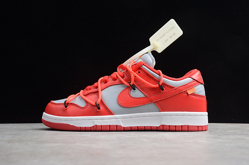 Gz Off-White X Dunk Low University Red/Wolf Grey 3