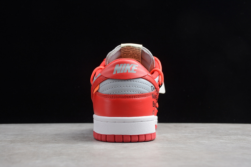 Gz Off-White X Dunk Low University Red/Wolf Grey 9