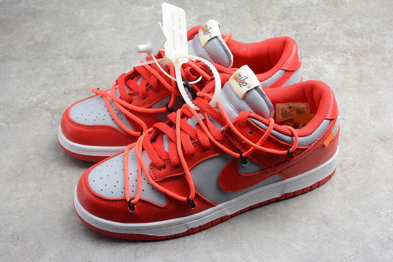 Gz Off-White X Dunk Low University Red/Wolf Grey 13