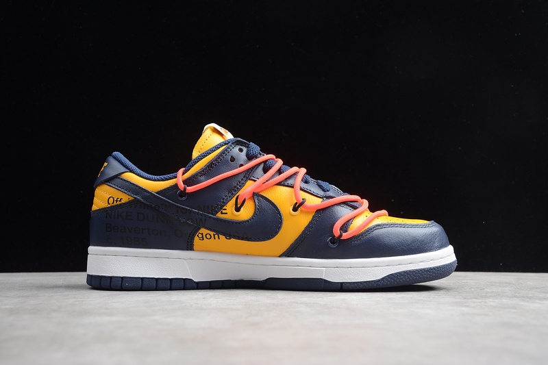 Gz Off-White X Dunk Low University Gold/Midnight Navy 17